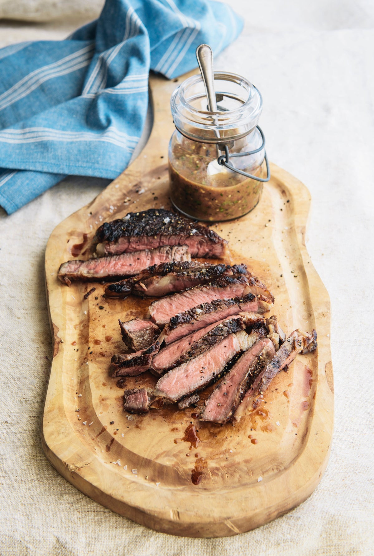 Grilled Ribeye Steaks with Roasted Tomato Salsa