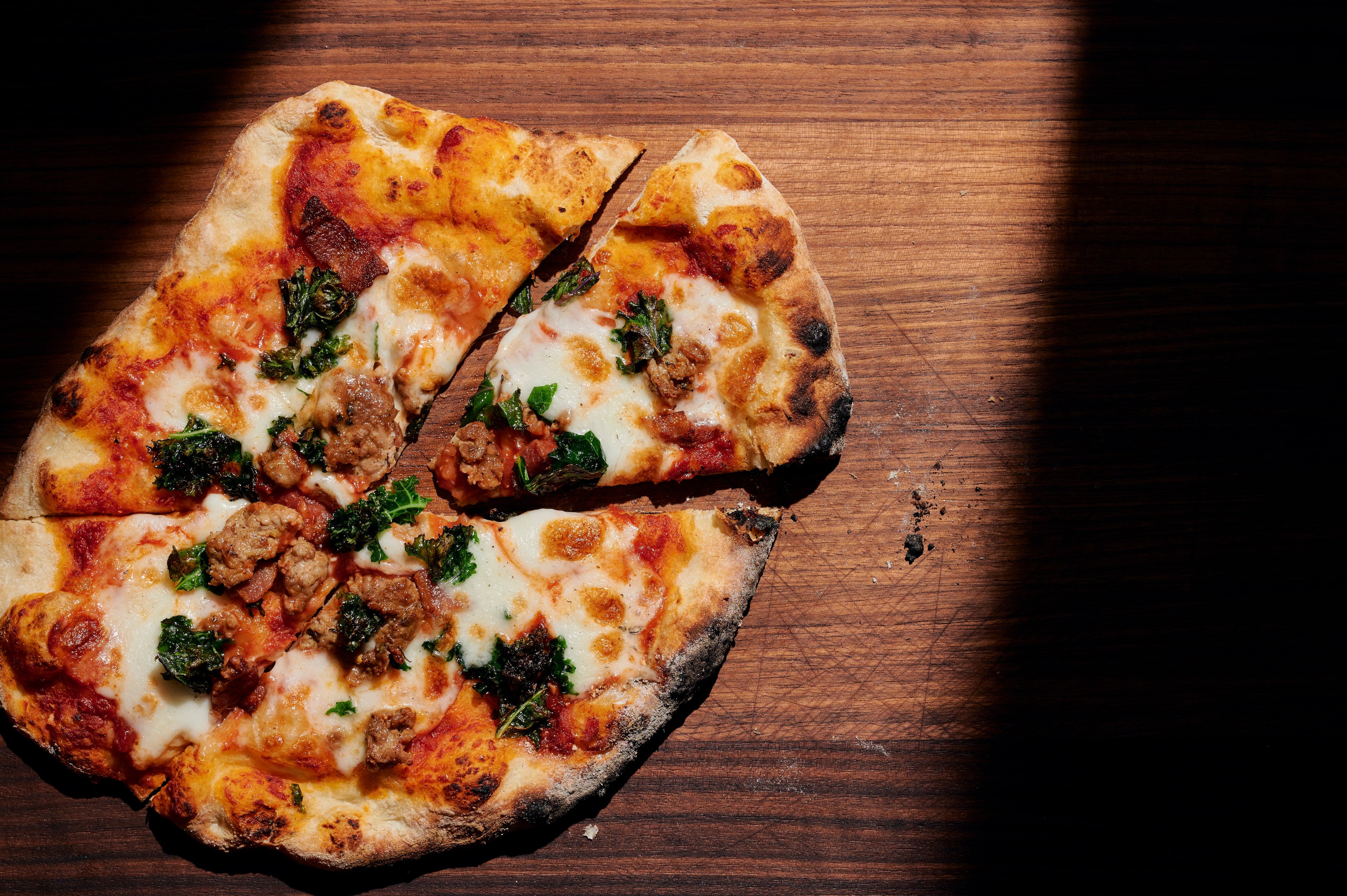 Sausage and Bacon Pizzas
