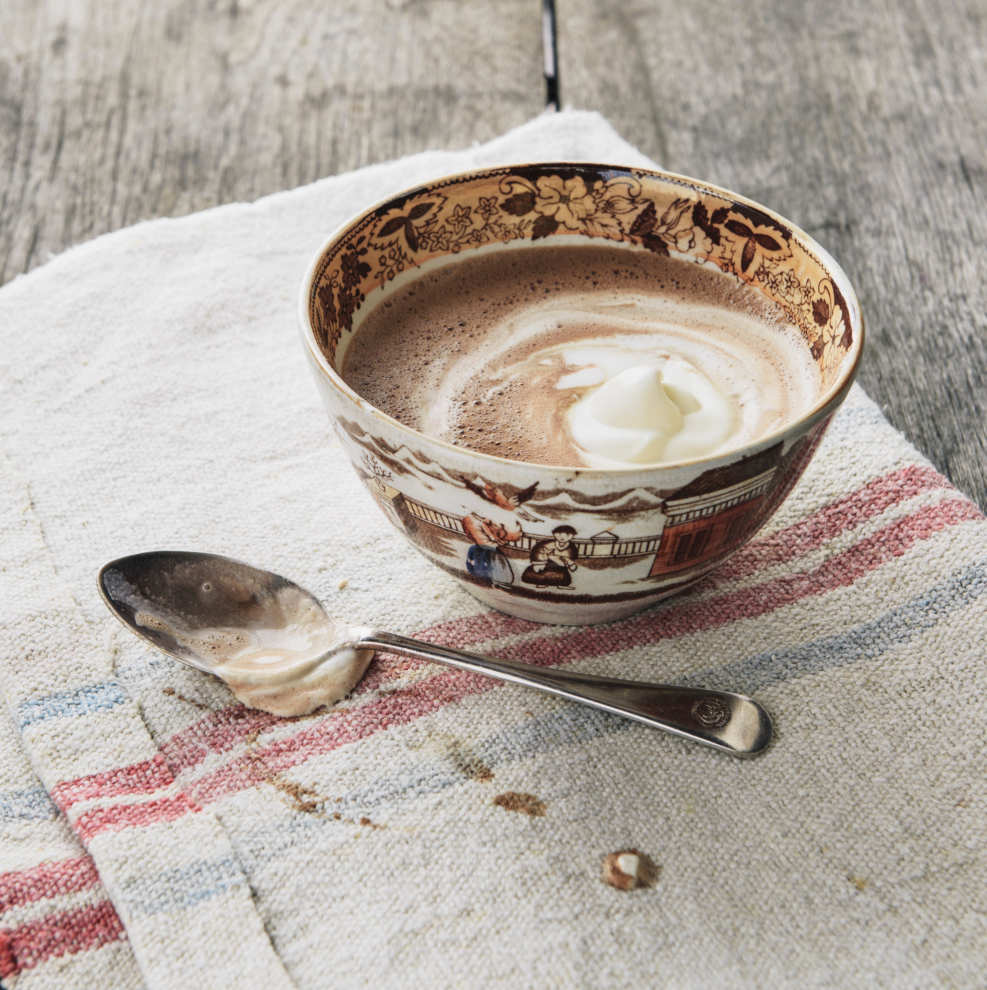 Frothy Hot Chocolate with Whipped Cream