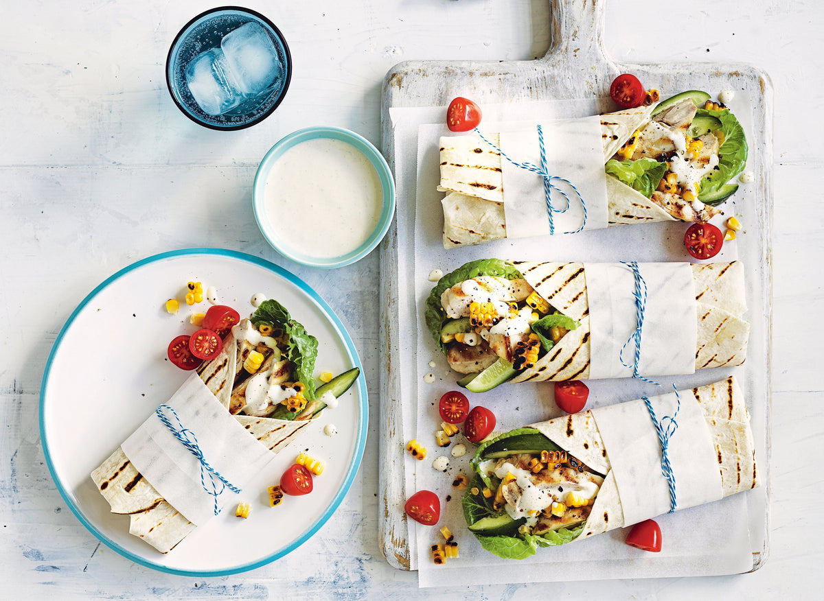 Herbed Chicken Caesar Wraps