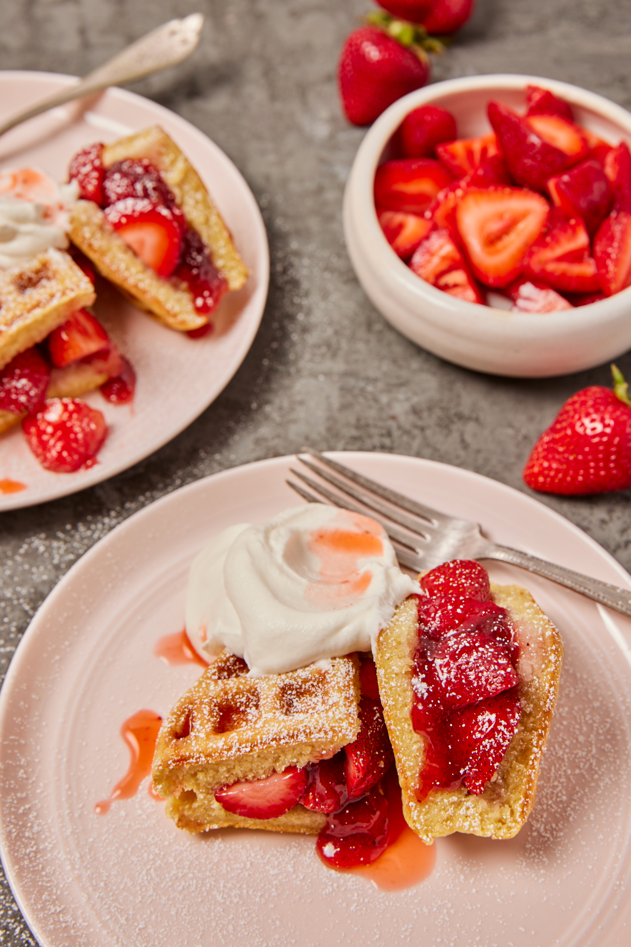 Strawberry Shortcake Waffles