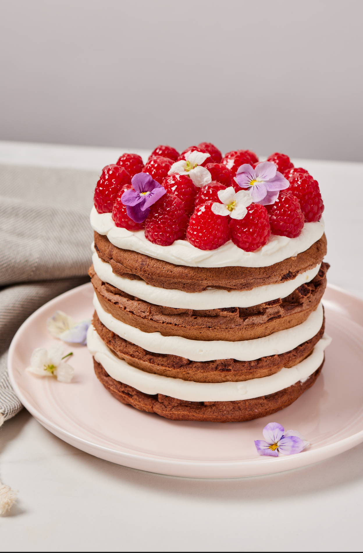 Chocolate Raspberry Layer Cake