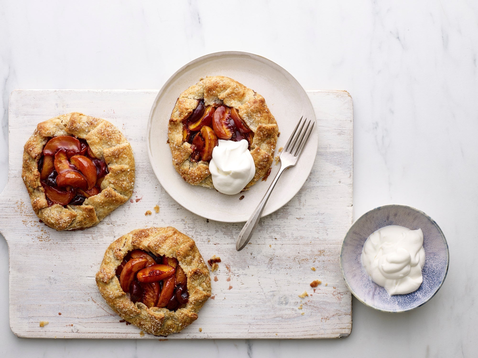 Peach and Cherry Mini Crostatas