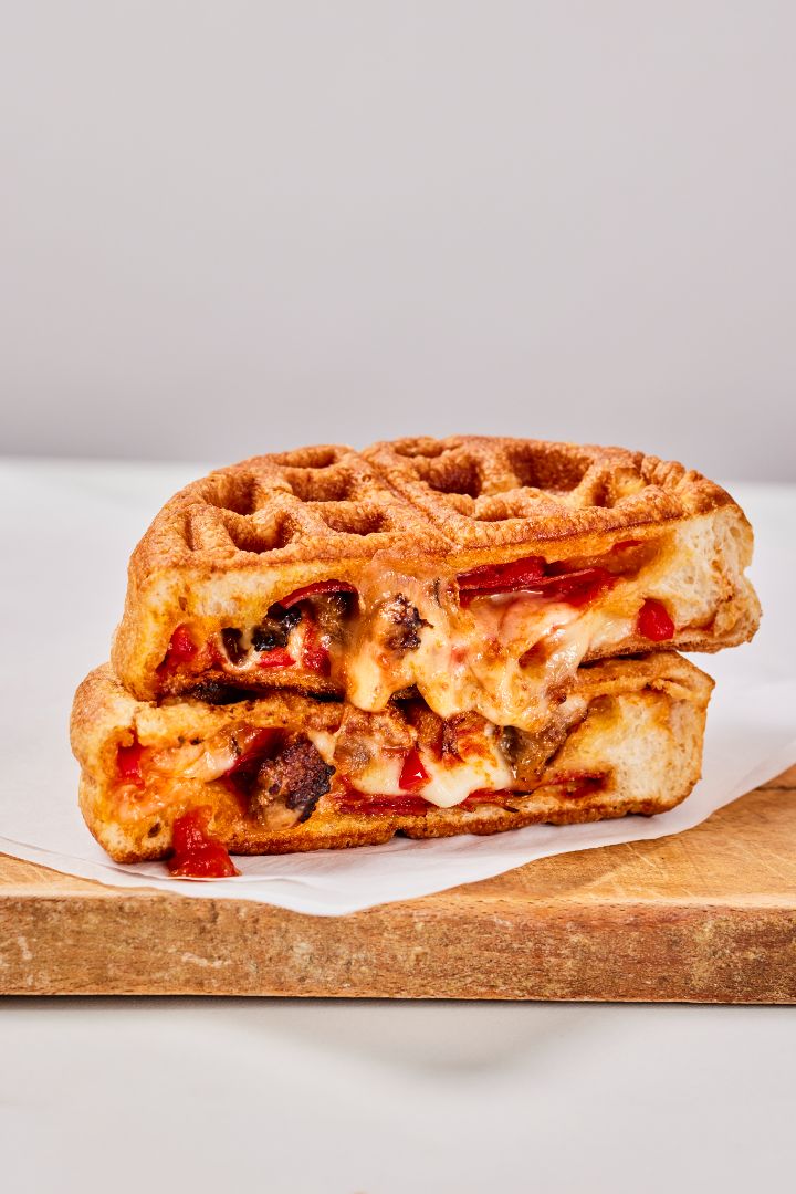 Stuffed Pizza  Waffles